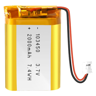باتری لیتیوم یون قابل شارژ NCM 3.7v 2000mah / اتصال باتری لیتیوم یون JST