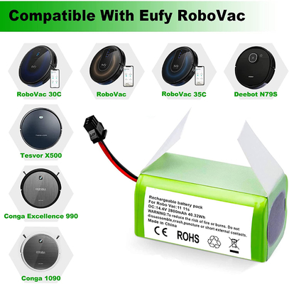جاروبرقی RoboVac باتری لیتیومی 11S 15C 15T 14.4V 2800mAh باتری لیتیوم یونی
