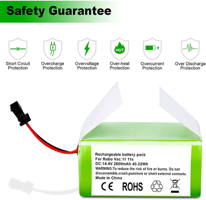 جاروبرقی RoboVac باتری لیتیومی 11S 15C 15T 14.4V 2800mAh باتری لیتیوم یونی