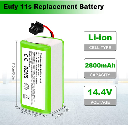 جاروبرقی RoboVac باتری لیتیومی 11S 15C 15T 14.4V 2800mAh باتری لیتیوم یونی