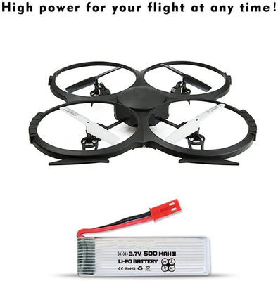 U818A U817 لیتیوم پلیمر باتری 3.7v 500mah باتری لیپو با شارژر X4