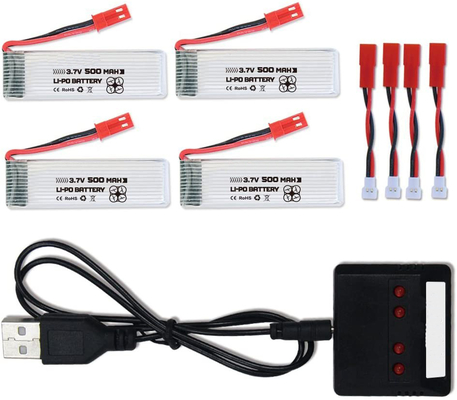 بسته باتری لیتیوم پلیمری قابل شارژ NCM 3.7V 500mAh باتری لیپو