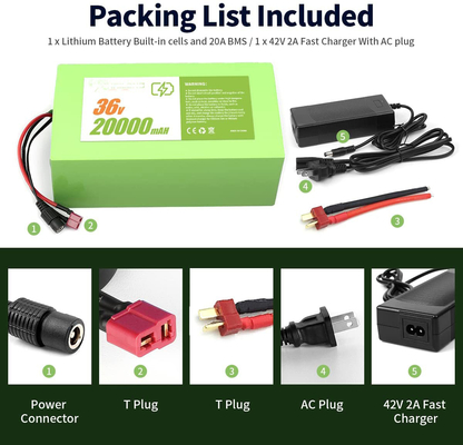 XT60 Fascial Gun Battery 100W-600W 36V 8Ah Lithium Battery with 2A Charger