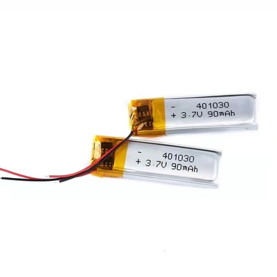 باتری لیتیوم پلیمری 1S1P 90 میلی آمپر ساعتی 3.7 ولتی مستطیل شکل باتری لیتیوم یونی