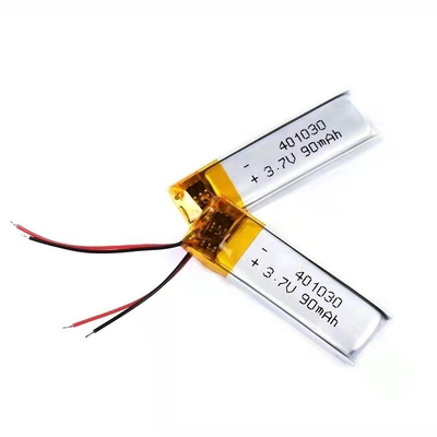 باتری لیتیوم پلیمری 1S1P 90 میلی آمپر ساعتی 3.7 ولتی مستطیل شکل باتری لیتیوم یونی