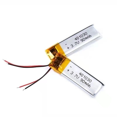 401030 باتری لیتیوم پلیمری قابل شارژ 0.09A 90mAh باتری هدست BT