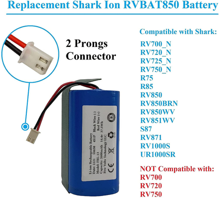 بسته باتری لیتیوم یونی سفارشی 2600mah 14.8V 14.4V OEM قابل شارژ