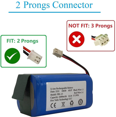 بسته باتری لیتیوم یونی سفارشی 2600mah 14.8V 14.4V OEM قابل شارژ