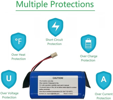 بسته باتری لیتیوم یونی سفارشی 2600mah 14.8V 14.4V OEM قابل شارژ