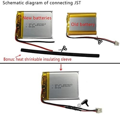 بسته باتری HS70 Li Polymer 3.7v 2600mAH باتری قابل شارژ لیپو 3.7v
