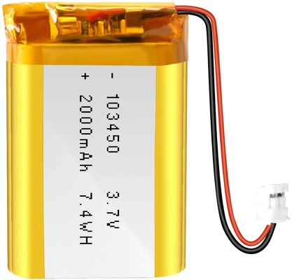 باتری لیتیوم یون قابل شارژ NCM 3.7v 2000mah / اتصال باتری لیتیوم یون JST